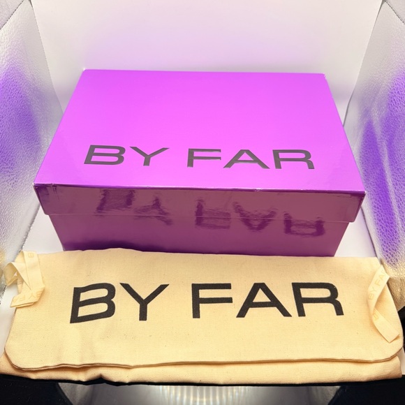 BY FAR Cargoo Leather Mules in Black Glossed Nappa | LIKE NEW - Picture 10 of 10